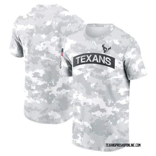 Houston Texans Men's Arctic Camo 2024 Salute To Service Performance T-Shirt