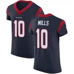 Houston Texans Men's Elite Navy Blue Team Color Vapor Untouchable Jersey (10 Davis Mills)