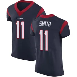Houston Texans Men's Elite Navy Blue Team Color Vapor Untouchable Jersey (11 Tremon Smith)