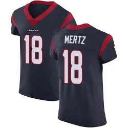 Houston Texans Men's Elite Navy Blue Team Color Vapor Untouchable Jersey (18 Graham Mertz)