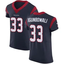Houston Texans Men's Elite Navy Blue Team Color Vapor Untouchable Jersey (33 Dare Ogunbowale)