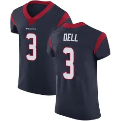 Houston Texans Men's Elite Navy Blue Team Color Vapor Untouchable Jersey (3 Tank Dell)