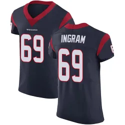 Houston Texans Men's Elite Navy Blue Team Color Vapor Untouchable Jersey (69 Ed Ingram)