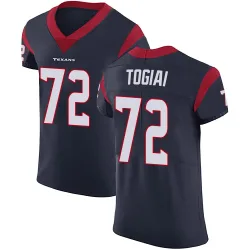 Houston Texans Men's Elite Navy Blue Team Color Vapor Untouchable Jersey (72 Tommy Togiai)