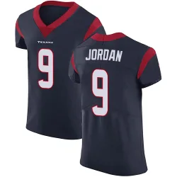 Houston Texans Men's Elite Navy Blue Team Color Vapor Untouchable Jersey (9 Brevin Jordan)