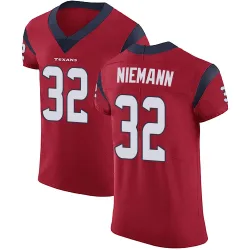 Houston Texans Men's Elite Red Alternate Vapor Untouchable Jersey (32 Nick Niemann)