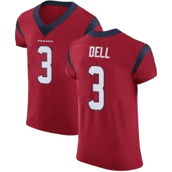 Houston Texans Men's Elite Red Alternate Vapor Untouchable Jersey (3 Tank Dell)