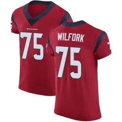 Houston Texans Men's Elite Red Alternate Vapor Untouchable Jersey (75 Vince Wilfork)