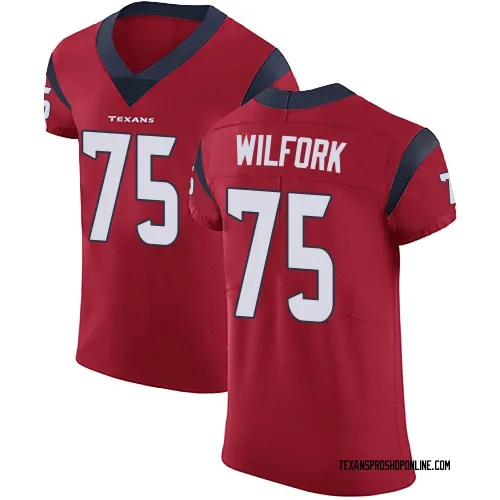 Houston Texans Men's Elite Red Alternate Vapor Untouchable Jersey (75 Vince Wilfork)