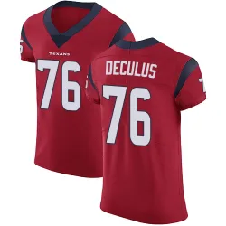 Houston Texans Men's Elite Red Alternate Vapor Untouchable Jersey (76 Austin Deculus)