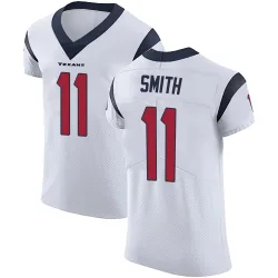 Houston Texans Men's Elite White Vapor Untouchable Jersey (11 Tremon Smith)