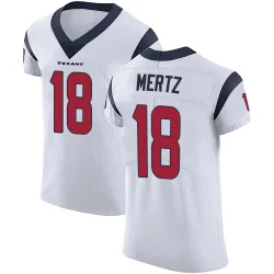 Houston Texans Men's Elite White Vapor Untouchable Jersey (18 Graham Mertz)