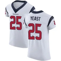 Houston Texans Men's Elite White Vapor Untouchable Jersey (25 Russ Yeast)