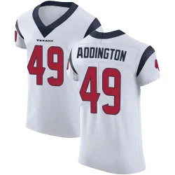 Houston Texans Men's Elite White Vapor Untouchable Jersey (49 Tucker Addington)