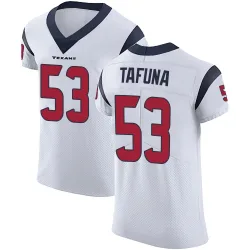 Houston Texans Men's Elite White Vapor Untouchable Jersey (53 Junior Tafuna)