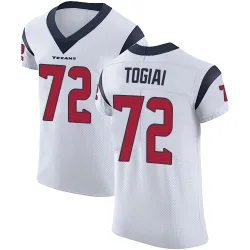 Houston Texans Men's Elite White Vapor Untouchable Jersey (72 Tommy Togiai)