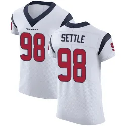 Houston Texans Men's Elite White Vapor Untouchable Jersey (98 Tim Settle Jr.)
