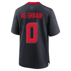 Houston Texans Men's Game Navy 2nd Alternate Jersey (0 Azeez Al-Shaair)