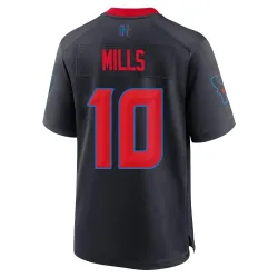 Houston Texans Men's Game Navy 2nd Alternate Jersey (10 Davis Mills)