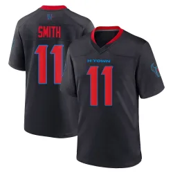 Houston Texans Men's Game Navy 2nd Alternate Jersey (11 Tremon Smith)