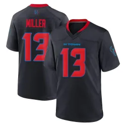Houston Texans Men's Game Navy 2nd Alternate Jersey (13 Braxton Miller)