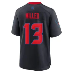 Houston Texans Men's Game Navy 2nd Alternate Jersey (13 Braxton Miller)