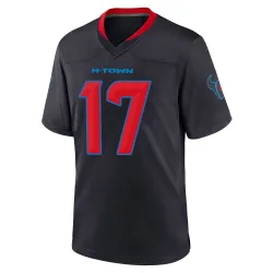 Houston Texans Men's Game Navy 2nd Alternate Jersey (17 Braxton Berrios)