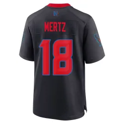 Houston Texans Men's Game Navy 2nd Alternate Jersey (18 Graham Mertz)