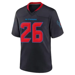 Houston Texans Men's Game Navy 2nd Alternate Jersey (26 J.J. Taylor)