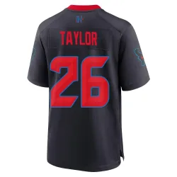 Houston Texans Men's Game Navy 2nd Alternate Jersey (26 J.J. Taylor)