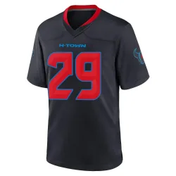 Houston Texans Men's Game Navy 2nd Alternate Jersey (29 M.J. Stewart)