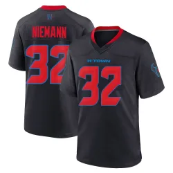 Houston Texans Men's Game Navy 2nd Alternate Jersey (32 Nick Niemann)