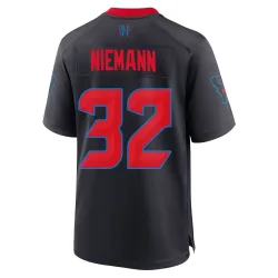 Houston Texans Men's Game Navy 2nd Alternate Jersey (32 Nick Niemann)