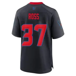 Houston Texans Men's Game Navy 2nd Alternate Jersey (37 D'Angelo Ross)