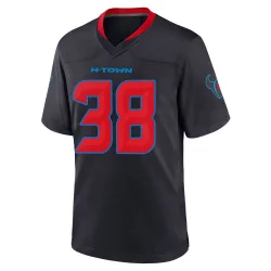 Houston Texans Men's Game Navy 2nd Alternate Jersey (38 Keydrain Calligan)