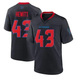 Houston Texans Men's Game Navy 2nd Alternate Jersey (43 Neville Hewitt)