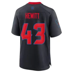 Houston Texans Men's Game Navy 2nd Alternate Jersey (43 Neville Hewitt)