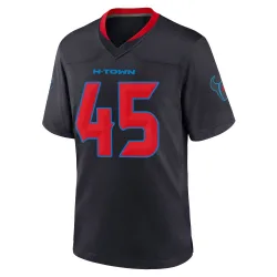 Houston Texans Men's Game Navy 2nd Alternate Jersey (45 E.J. Speed)