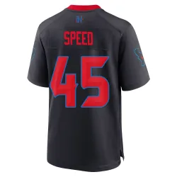 Houston Texans Men's Game Navy 2nd Alternate Jersey (45 E.J. Speed)