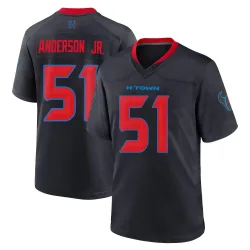 Houston Texans Men's Game Navy 2nd Alternate Jersey (51 Will Anderson Jr.)