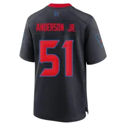 Houston Texans Men's Game Navy 2nd Alternate Jersey (51 Will Anderson Jr.)