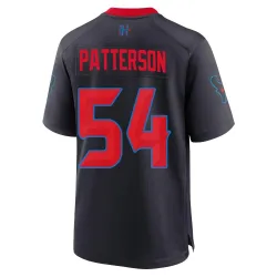 Houston Texans Men's Game Navy 2nd Alternate Jersey (54 Jarrett Patterson)