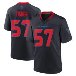 Houston Texans Men's Game Navy 2nd Alternate Jersey (57 Blake Fisher)