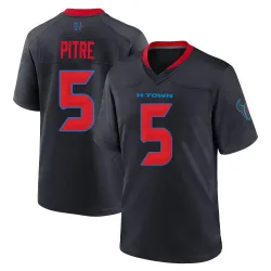 Houston Texans Men's Game Navy 2nd Alternate Jersey (5 Jalen Pitre)