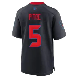 Houston Texans Men's Game Navy 2nd Alternate Jersey (5 Jalen Pitre)