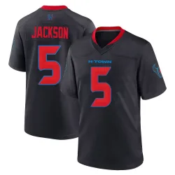 Houston Texans Men's Game Navy 2nd Alternate Jersey (5 Kearis Jackson)