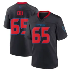 Houston Texans Men's Game Navy 2nd Alternate Jersey (65 Eli Cox)