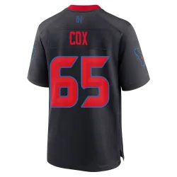 Houston Texans Men's Game Navy 2nd Alternate Jersey (65 Eli Cox)