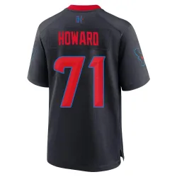Houston Texans Men's Game Navy 2nd Alternate Jersey (71 Tytus Howard)