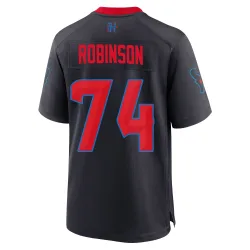 Houston Texans Men's Game Navy 2nd Alternate Jersey (74 Cam Robinson)